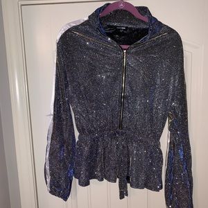 Never worn glitter jacket from fashionnova!